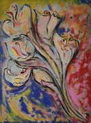 Obraz "Flowers" akryl na płótnie, 60x80 by Joanna Wesolow (ska)