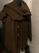 ZARA długi płaszcz sweter kardigan wdzianko narzutka oversize gruby