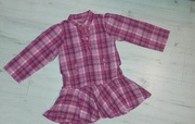 Koszula tunika bluzka r.110 5 lat krata sukienka do przedszkola bawełna