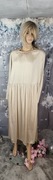 Sukienka damska maxi beżowa/szampański plus size, H&M XXL