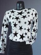 Marks & Spencer**Piękny Szary Delikatny Sweter w Czarne gwiazdy**40/L