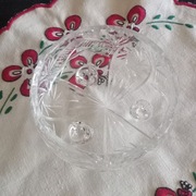 Patera ze szkła kryształowego z okresu PRL.