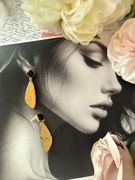 Kolczyki "Złoty Sopel" | YourLook | Czarny Sztyft | Płatki Złota | Lekkie