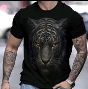 Koszulka t-shirt męski z grafiką 3D rozm. L