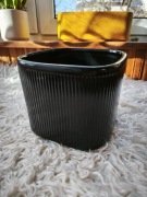 Ceramiczna osłonka na doniczkę czarny kwadrat 15,5x13,5cm