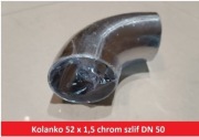 Kolano 52 x 1,5 chrom szlif DN 50 kolanko hamburskie chromowane