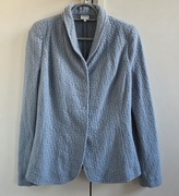 Armani Collezioni marynarka damska 42 niebieska premium tekstur bubble 