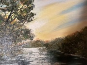 Pejzaż z motywem wody „ Nad rzeką „