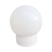 Kinkiet industrialny, biały, szklany, FOTON, Polska, lata 60.