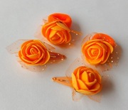 Zestaw ozdoby do włosów piankowe różyczki spineczki frotki mini