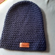 czapka beanie oversize granat Jastarnia