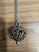 Łańcuszek z wisiorkiem imago artis / biżuteria PRL / srebro