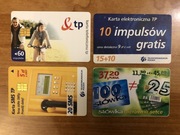 Karty telefoniczne TP zestaw 4 sztuk