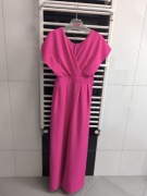 Zjawiskowy różowy kombinezon Bicotone S/36 – elegancki, szerokie nogawki