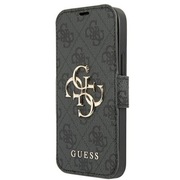 Guess etui do iPhone 13 Pro / 13 6,1" szary book case Big Metal Logo