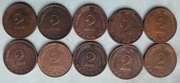 Niemcy-2 Pfennig-od 1974r do 1996r -10szt