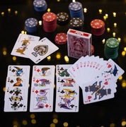 Karty Kapitan Bomba do gry w pokera lub Makao czerwone 2 seria
