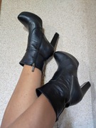 Botki kozaki z suwakami na obcasie platforma ocieplane 