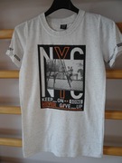 T-shirt  __ NYC _  biały __ 146 - 152 