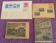 Zestaw czterech starych, polskich pocztówek okolicznościowych