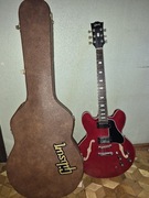 Gibson ES 335 z futerałem Gibsona  + kultowy wzmacniacz i kolumna Behringer