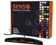 Czujniki Parkowania Cofania PDC SENSO SE-071 z wyświetlaczem Srebrne