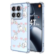 PLECKI OBUDOWA ETUI Xiaomi 14T PRO ZE WZOREM W KOTKI