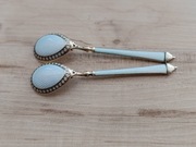 ŁYŻECZKI DO SOLI PIEPRZU EMALIA SREBRO PRÓBA 830 NORWEGIA