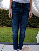 Niebieskie dzinsy jeansy Denim 152 granatowe