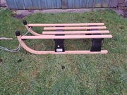 Drewniane sanki rozkladane/ składane