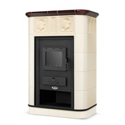 Piec kominek koza kaflowy ceramiczny IVALO z płaszczem wodnym kocioł CO