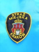 Emblemat naszywka godło Straż Miejska Kraków materiałowy haftowany 4 sztuki