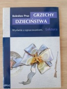 Książka Grzechy dzieciństwa Bolesław Prus, wydanie z opracowaniem