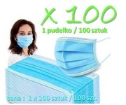 maseczki med.100 szt. FFP3 CE EU łatwo oddychające
