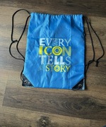 Worek / torba / plecak ze ściągaczami ze sznurkiem, regulowana, niebieska.