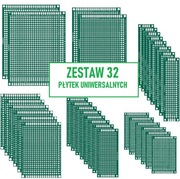 Płytka drukowana uniwersalna dwustronna PCB zestaw 32szt.