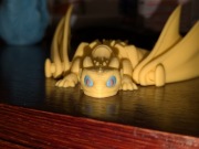 Ruchomy Smok Artykulowany - Druk 3D - Żółty - Fidget Toy