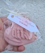 Świeczka sojowa - serce, dłonie- ślub, podziękowanie