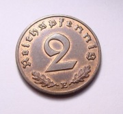 Niemcy 2 pfennig 1939 E PIĘKNA!