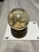 ,,kula snieżna” stara angielska z pozytywką brokat