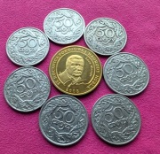 Zestaw 8 szt Pięknych monet Historia Polski Super stan Tak jak na foto