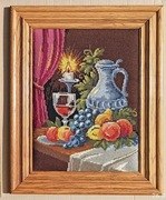 Obrz wykonany haftem krzyżykowym