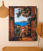 Obraz akryl na płótnie Matisse pejzaż pomarańcze Włochy na ścianę