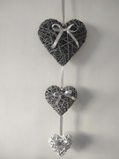 Serca z wikliny papierowej zestaw Dzień Babci 