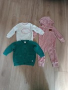 Paka ubrań dla dziewczynki 9-12 m 3 sztuki