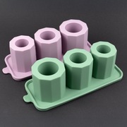 Silikonowe foremki do lodu deserów 6 kostek z pokrywką nowe