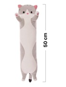 MASKOTKA PLUSZAK DŁUGI KOT SZARY 