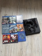 Sony Playatation 4 Slim 500GB + masa dodatków! Oryginalny pad, gry, kable!