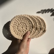 Bawełniane podkładki pod kubki 4 szt.