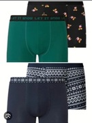 Bokserki zimowy wzór zima męskie nowe L 4 szt zestaw komplet majtki